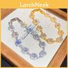 Silver Gold Finish Cz Square Link Bracelet For Women Stylish Gift