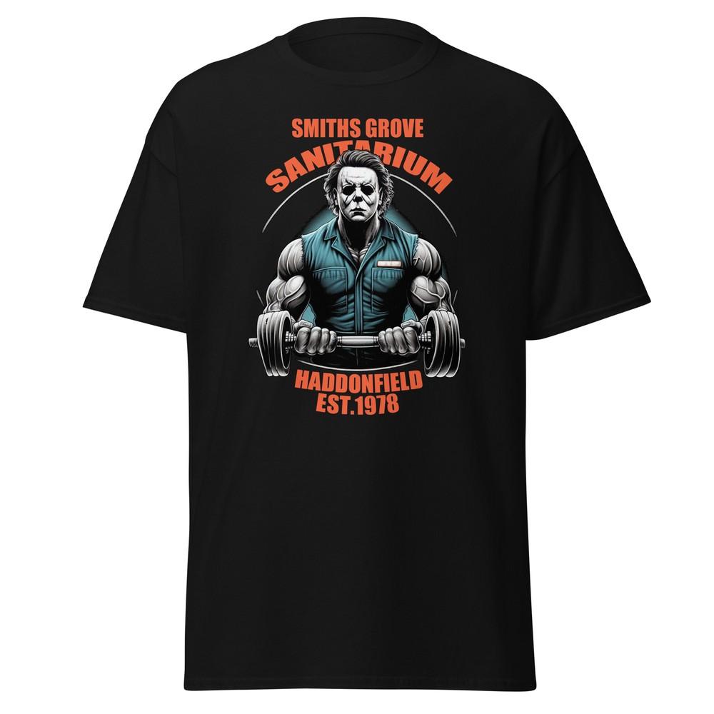 

Smiths Grove Sanitarium Michael Myers Workout T-shirt 3XL