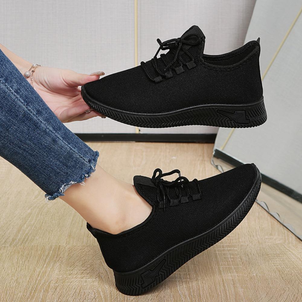 Autumn Women's Breathable Non-slip Platform Fashion New Casual  Shoes for WomenShoes Korean Running Shoes Black Sneakers