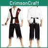 Trendy Unisex Pirate Costume With Comfortable Fit For Adult Halloween And Cosplay Fun