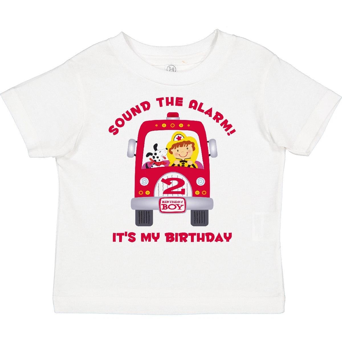 Inktastic Fire Truck 2nd Birthday Boy Toddler T-Shirt Engine Fighter Fireman Kid 130