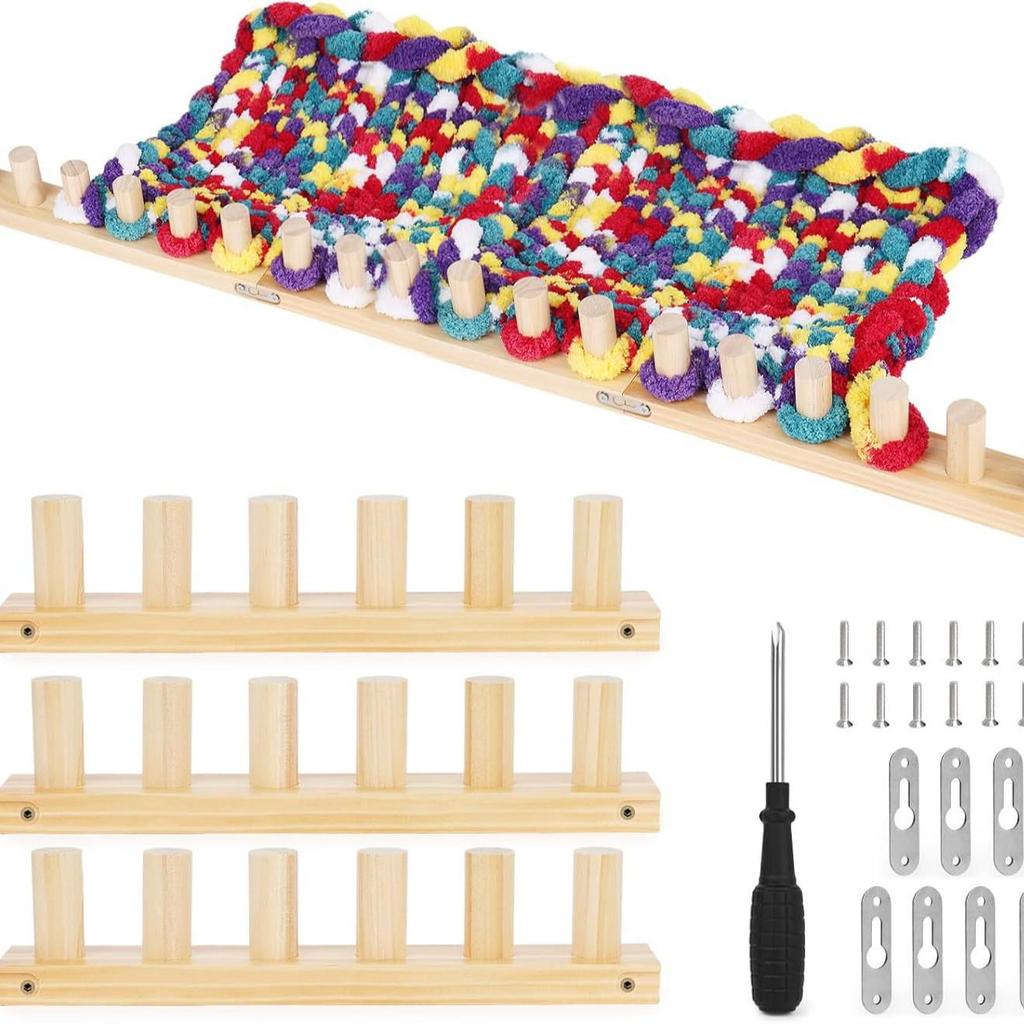 Solid Wood Blanket Weaving Machine - Assembled Yarn & Scarf Knitting Tool