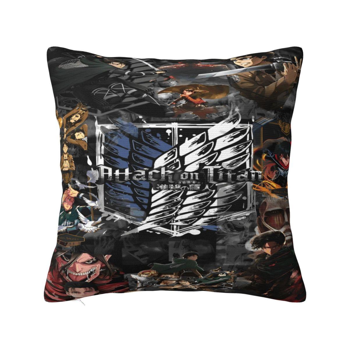 

Attack On Titan Japan Manga Pillowcases Accessories Printed Cushion Cover Pillow Covers Home Decorations Square Multi Size 12x12Inch