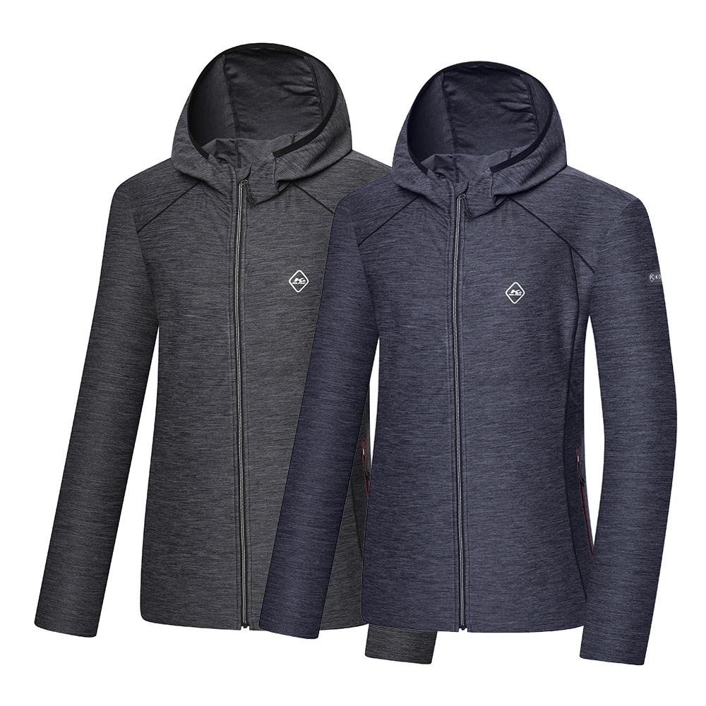 Kolping Men'S High Cool Melange Training Zip-Up Windbreaker Jacket Synd Ksj0642M