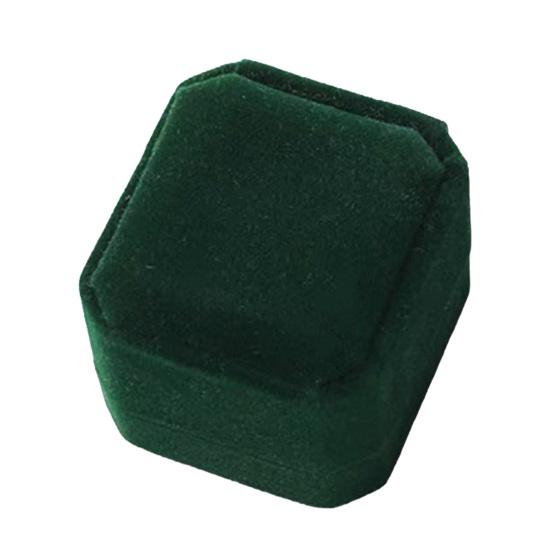 Ring Storage Box, Octagonal Design, with Soft Flannel Organizer, Shockproof Scratch-Proof Ring Box for Engagement Wedding Proposal