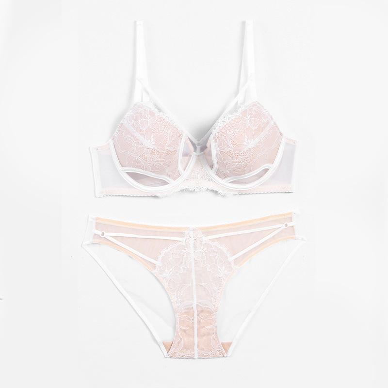Sexy reine Begierde Spitzen-Dessous-Set, Minimizer Push-Up Anti-Hänge-BH-Set für Frauen mit großer Oberweite für den Herbst