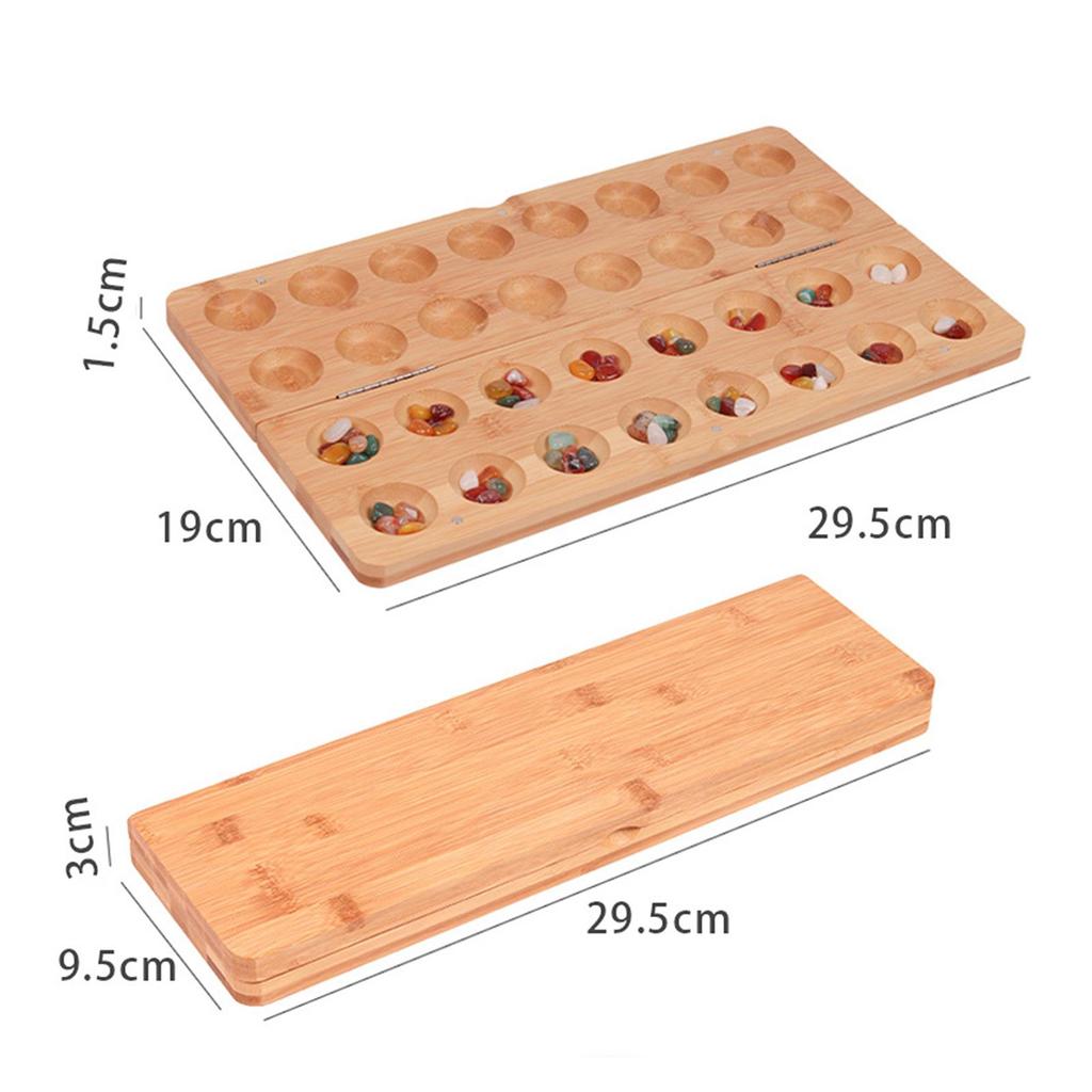 Mancala Board Game Portable Marble Entertainment for Family Night Ages 8+ Kids Children