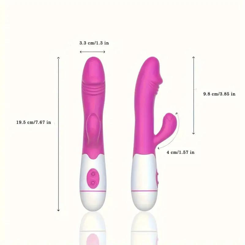 1 Pc G-spot Vibrating Stimulator, Silicone Vaginal Anal Dildo Massager, For Female Masturbation, Adult Sex Toys (without Batteries)