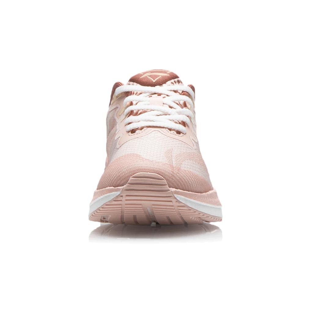 New LiNing YueYing Cushioned Wear Resistant Slip Resistant Low Top Running Shoes Women's Peach Orange Pink ARHR128-4