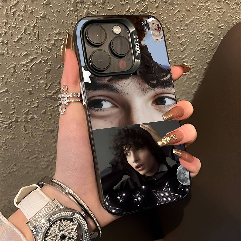 F-Finn W-Wolfhard Phone Case For iPhone 15,16,12,14,13,17,11,E,Pro,Max,Plus,Air,Mini Black TPU Cover