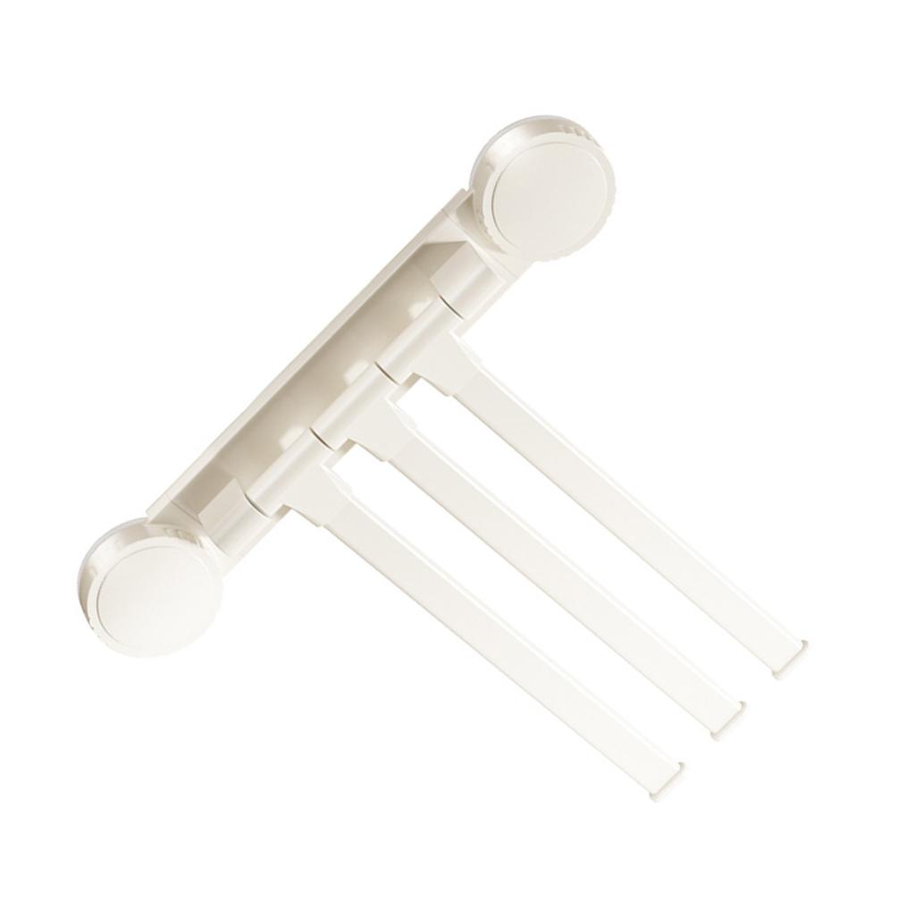 Suction Cup Rotating Towel Rack Without Drilling Required Space Saving Double Rack for Bathroom or Kitchen Hanging