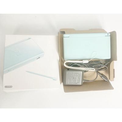 Nintendo DS Lite USG-001 (Ice Blue ) Z pudełkiem ładowarka Rysik konsola sprawdzenie działania Uruchomienie potwierdzone, w dobrym stanie Pudełko_Ładowarka_Rysik