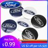 New 2026 Car Sticker Ford New 2025 Hot 4pcs 56/60/65mm Car Wheel Centre Caps Set Hub Centre Rim Cover Badge Blue Center Wheel Ca