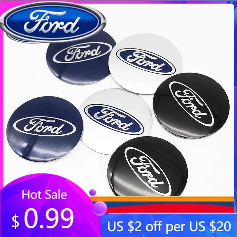 New 2026 Car Sticker Ford New 2025 Hot 4pcs 56/60/65mm Car Wheel Centre Caps Set Hub Centre Rim Cover Badge Blue Center Wheel Ca