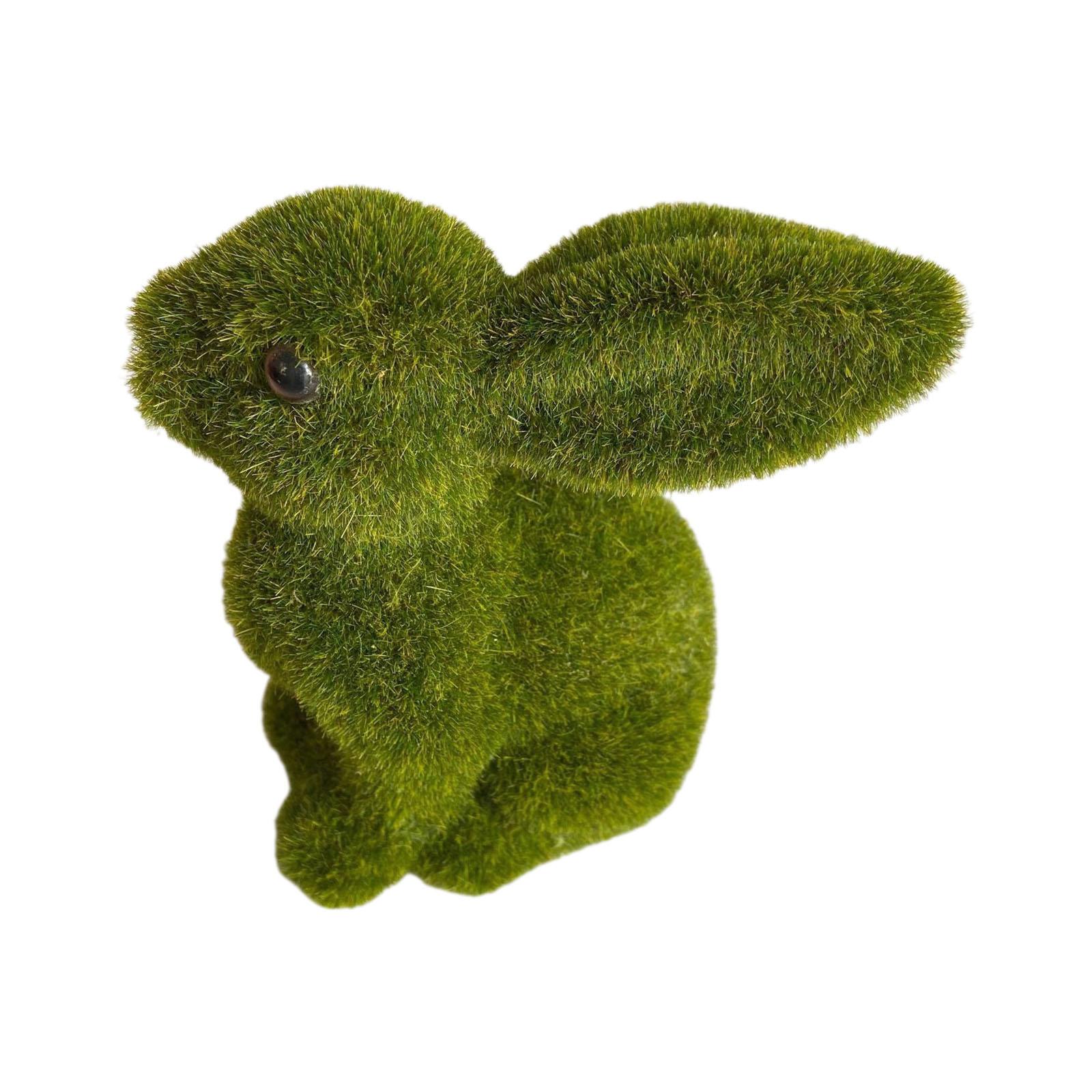 

Пасхальный искусственный мох кролик украшение стайка стоящая статуя кролика скульптура для сада газон двор декор A