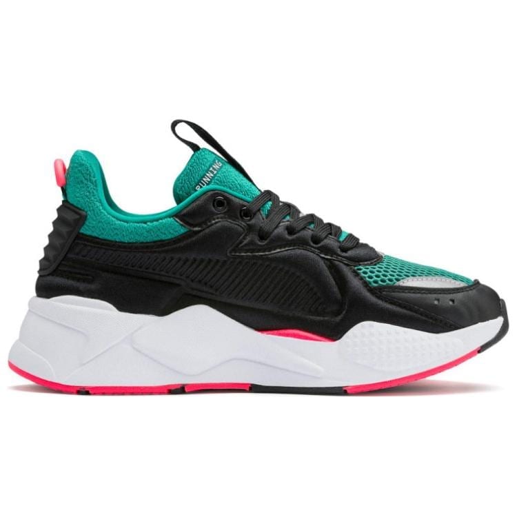 PUMA Unisex RS-X Softcase Low Top Lifestyle Casual Shoes Black Green 369819-06