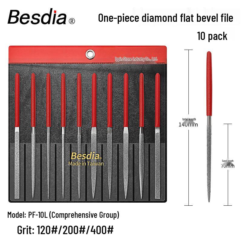 Besdia Diamond Alloy File PF-10L/PF-10/PFL-10, First-Class Quality, Taiwan