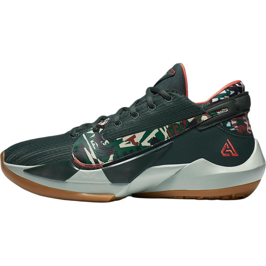 

Новые детские баскетбольные кроссовки Nike Freak 2 с низким верхом, амортизацией и нескользящей подошвой, зеленые/белые, для детей 3-7 лет, DD0011-300 28