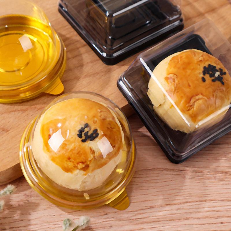 10Pcs Clear Plastic Mini Cupcake Boxes Muffin Pod Dome Container Muffin Boy για Γαμήλια Γενέθλια Διακοσμήσεις ψησίματος