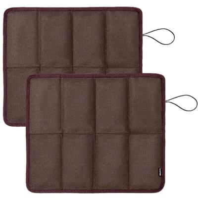 Rubonarie Foldable Lightweight Portable Cushion for Outdoor Use, Set of 2 (Brown)
