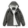 Men's Hooded Winter Cotton Jacket with Lambswool Lining - Warm & Thickened 1883