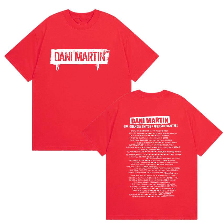 Rock Band Dani Martin Tour 2026 Print T Shirt Mens Vintage Gothic Short Sleeve Tshirts Hip Hop ONeck Oversized Cotton Tshirt