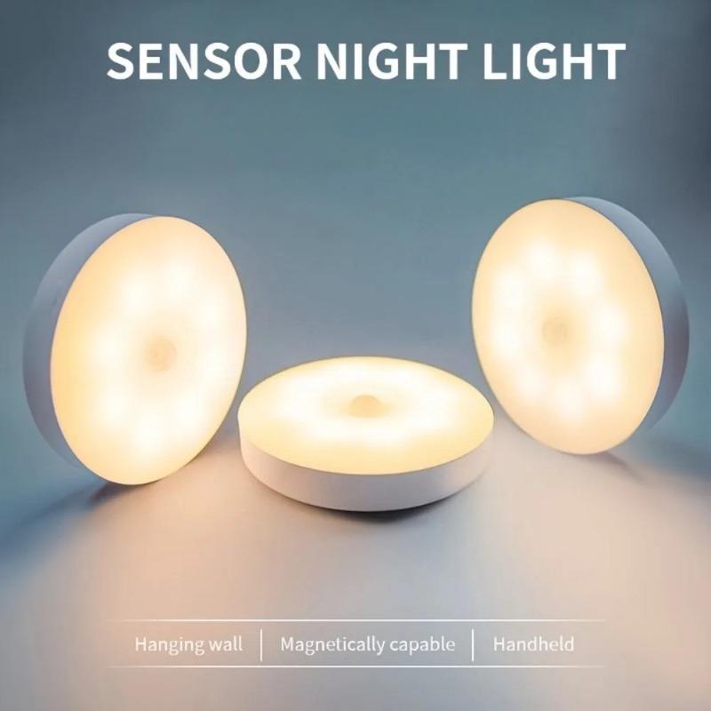 3PCS Motion Sensor Night Light Optional Warm White or Cold White LED Lamp Auto Induction Lighting for Bedside Stairs Hallway Cab
