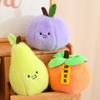 Adorable Cartoon Plush Fruit Series Stuffed Toys Featuring Persimmon Duck Pear Pumpkin And Blueberry For Home Decor