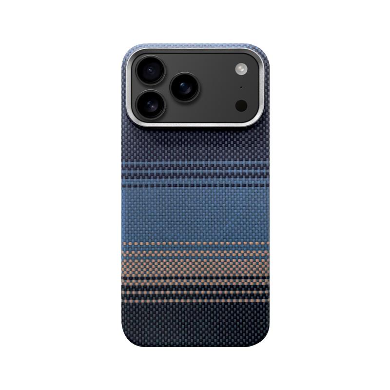 True Aramid Carbon Fiber Pattern Business Phone Case For IPhone 17 Pro Max Air Enhanced For MagSafe Ring Holder Protective Cover