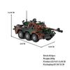 Military Vehicles Tank Sets Army Model Building Blocks Brick Kids Toys Classic World War SWAT MOC110138 DIY II WW2 6 STEM Model Kit 3D Interlocking