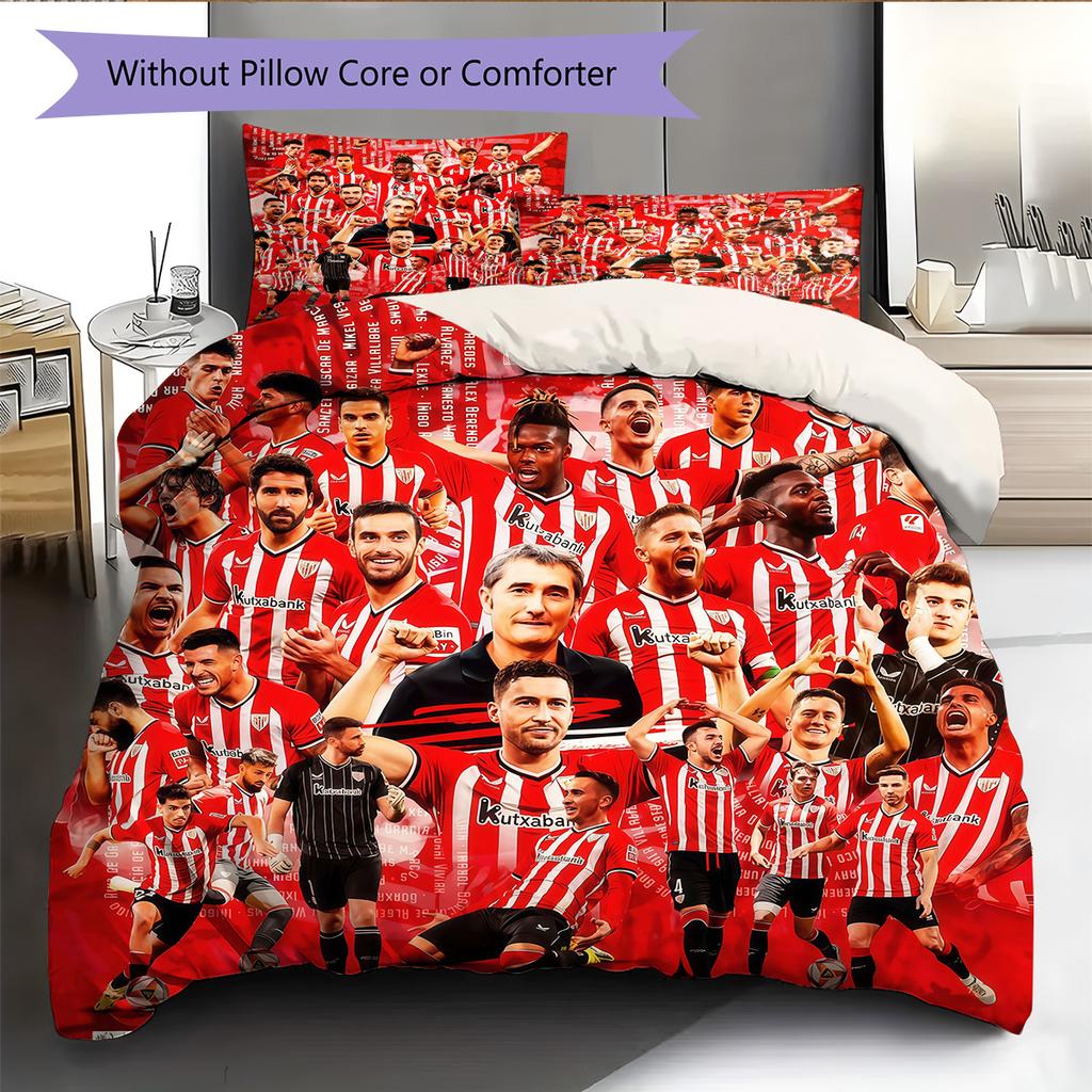 Bilbao Pattern Bedding Quilt Set Quilt Cover Pillowcase Home Decoration Birthday Gift (1 * Duvet Cover + 2 * Pillowcase, Without Core)