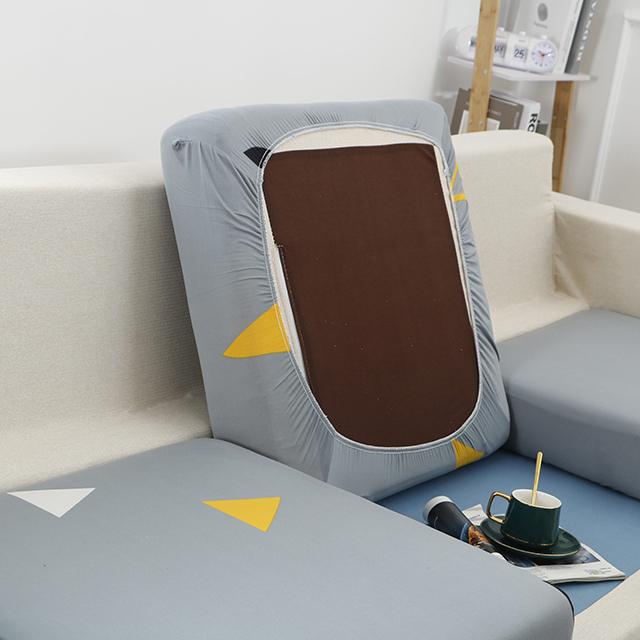 Leaves Stretchy Sofa Furniture Seat Cushion Cover Printed Sofa Cover Half Package Couch Stretch Slipcover Funiture Protector 1 /2 /3 /4 Seater