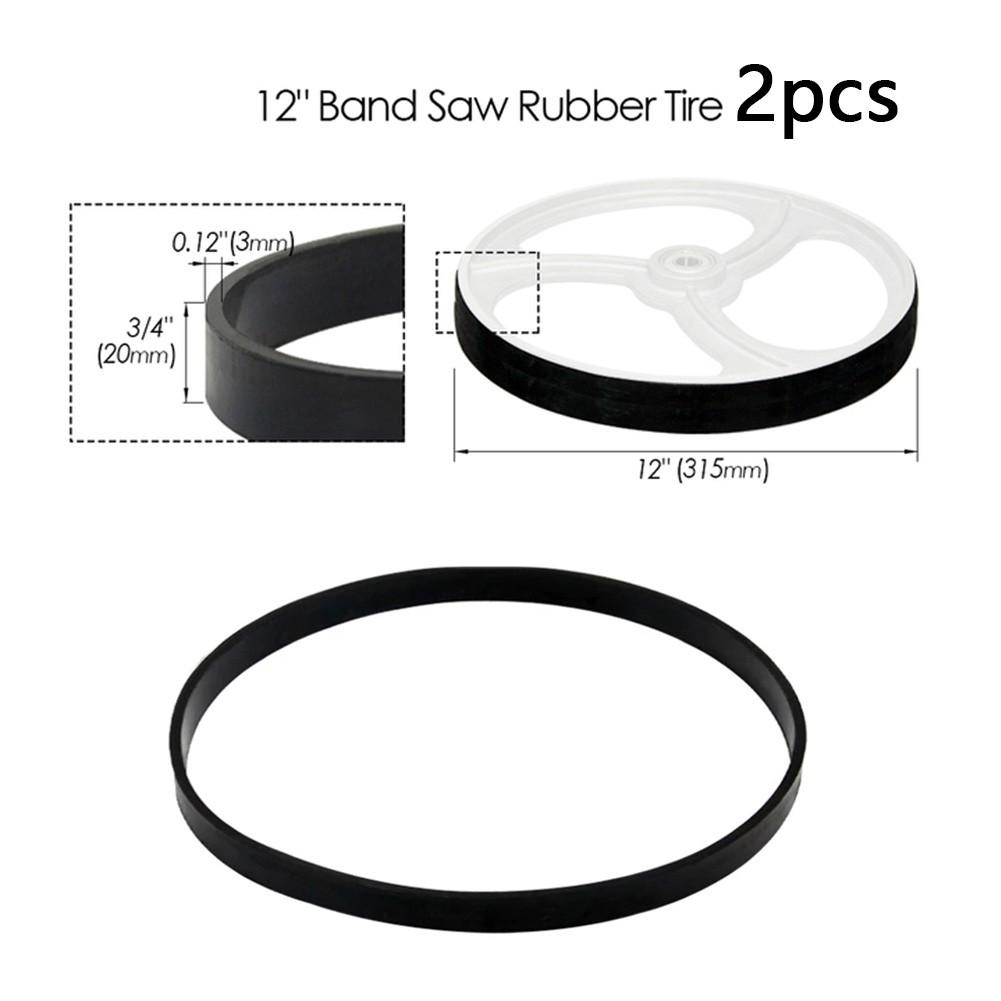 2pcs WoodWorking Band Saw Rubber Band Band Saw Scroll Wheel Rubber Ring 8-14Inch