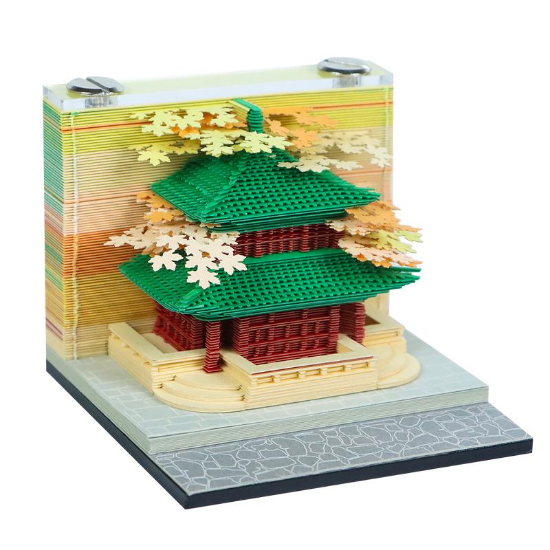 

Temple of Heaven Paper Sculpture Model - 3D Stereoscopic Sticky Note Souvenir & City Landmark Ornament