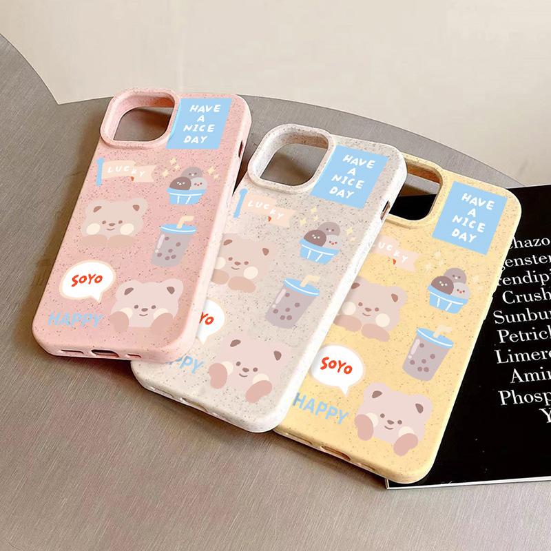Mobile Phone Cases for iPhone 11 13 XR 15 Pro Max 12 14 Pro Max Case iPhone 16 7 Plus 8 Plus XS Max Degradable and Environmentally Friendly Anti-fall