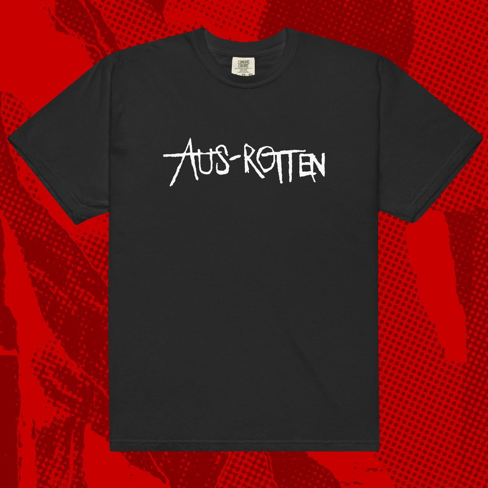 Aus-Rotten Logo Shirt | Crust Punk Anarcho Nausea Disrupt Discharge Detestation 3XL