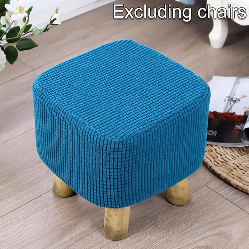 

Чехлы для подставок для ног, чехол для подставки для ног, моющийся, эластичный, с защитой от пыли, вафельный, квадратный, круглый чехол для табурета