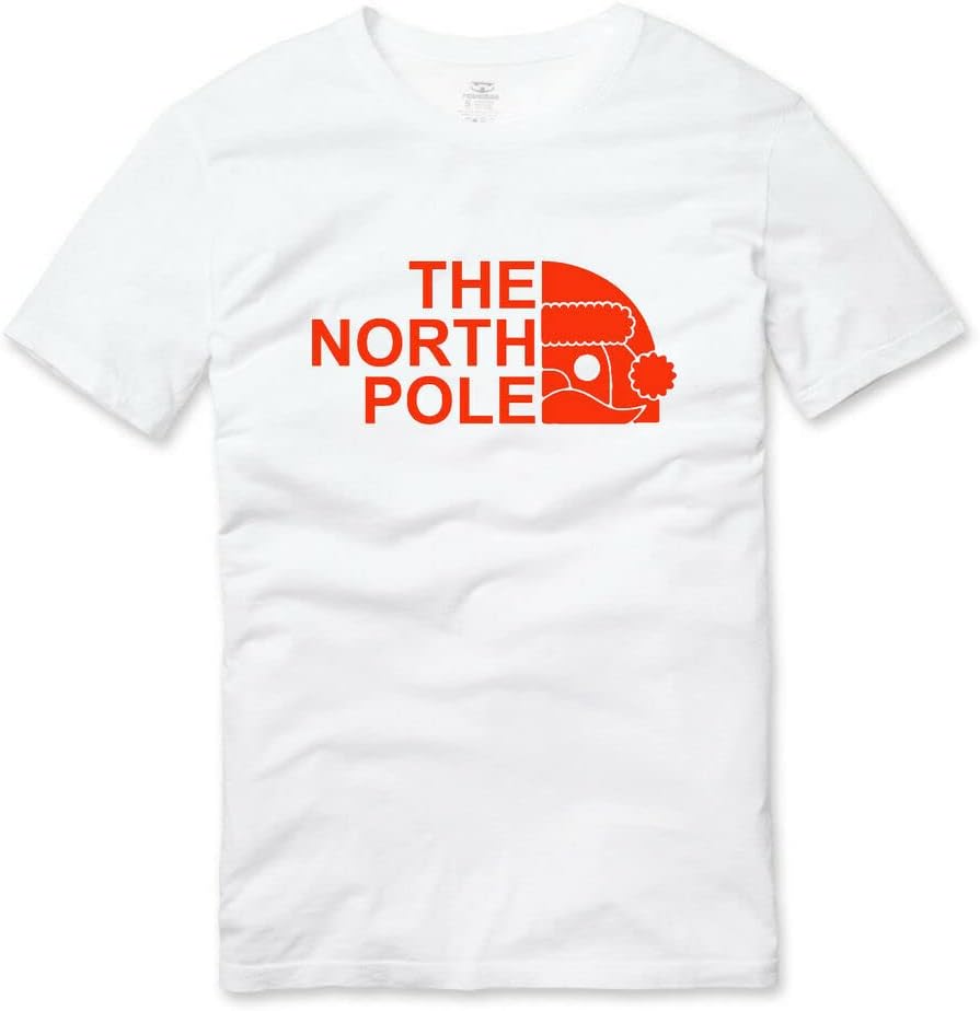 The North Pole Christmas Festive T Shirt White S белый