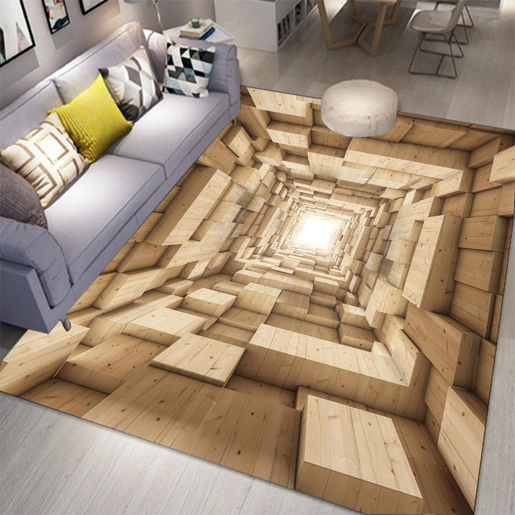 3D sūkurio iliuzijos kilimas, Kūrybingas optinis geometrinis durų kilimėlis, Abstraktaus dizaino neslystantis grindų kilimas svetainės dekoravimui