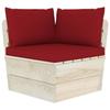 VidaXL Corner Pallet Sofa for Garden with Cushions Impregnated Spruce