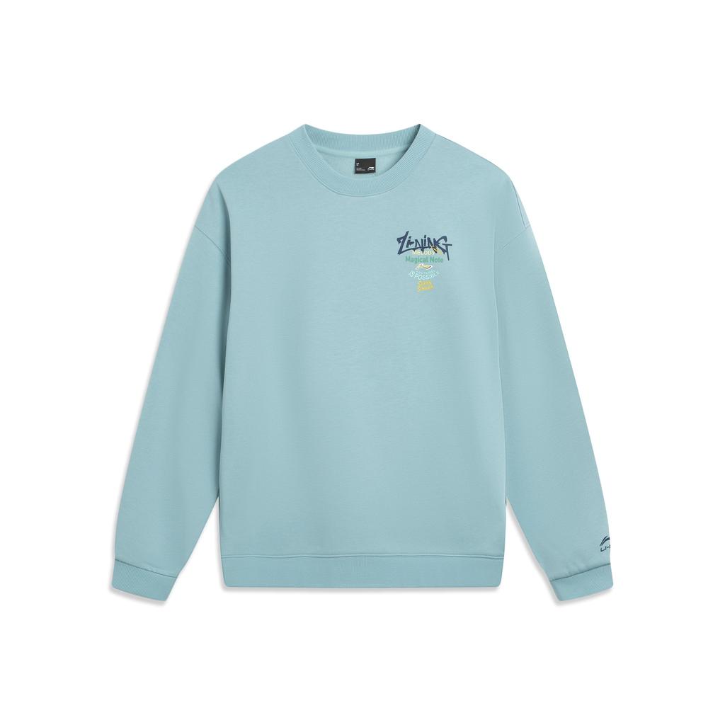 Li Ning Sports Fashion Series Antibacterial Anti-Static Crew Neck Sweatshirt Unisex Sweatshirt AWDVC49-5