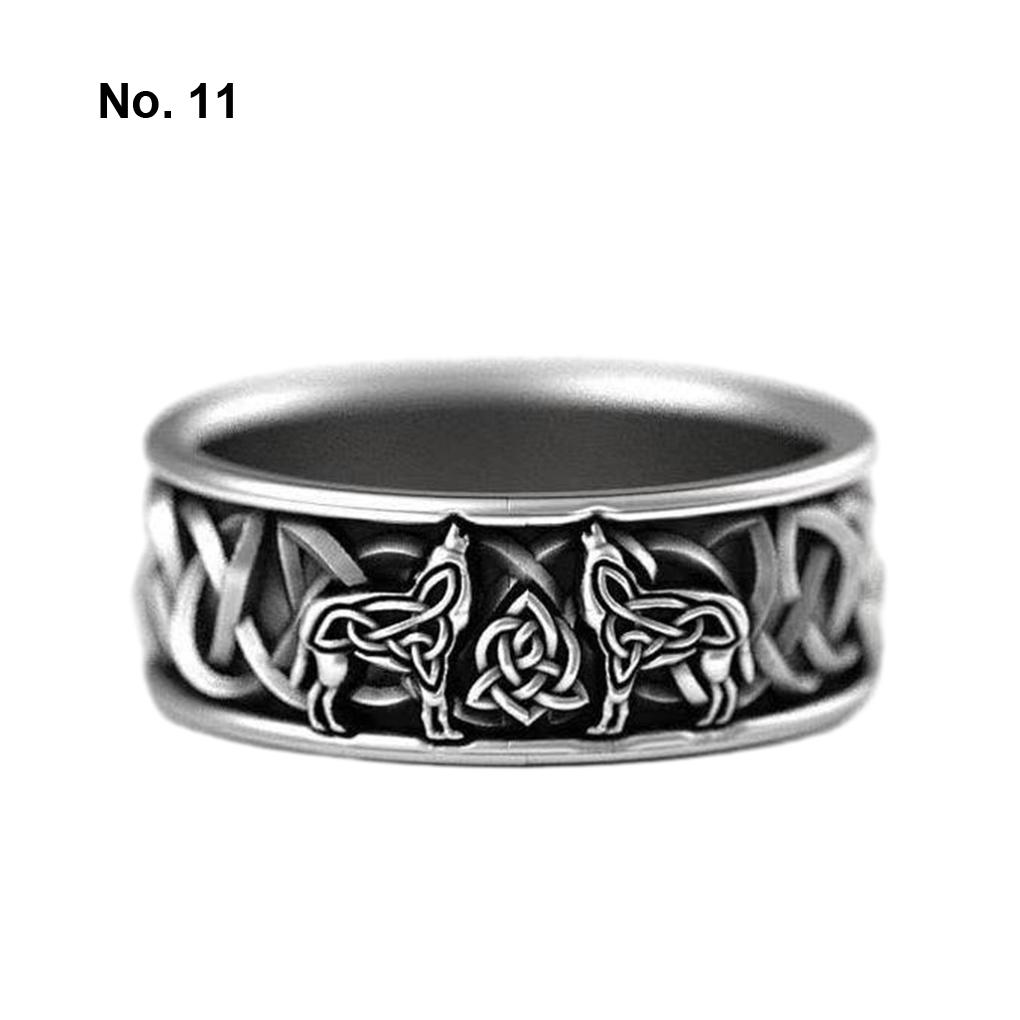 Vintage Metal Ring For Men Statement Ring Accessories Vintage Metal Rings Wolf Ring For Men
