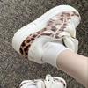 Thick tongue leopard print bread shoes women's 2025 new popular student board shoes casual shoes ins trendy sports shoes