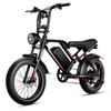Ebike S8 2000W dual motor 48V 25AH 20-inch fat tires, front and rear shock absorption, adult electric bike with pedals.
