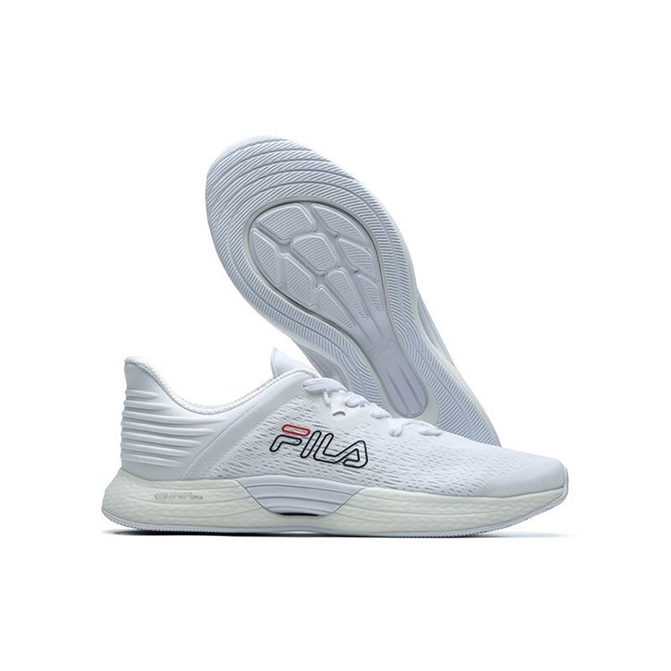 FILA Heritage-FHT Comfortable Fabric Low-Top Marathon Running Shoes Women sneaker White A12W122104FWT