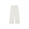 Li Ning Plain Straight Leg Knitted Casual Pants Women Bottoms Off-White AKXT194-1
