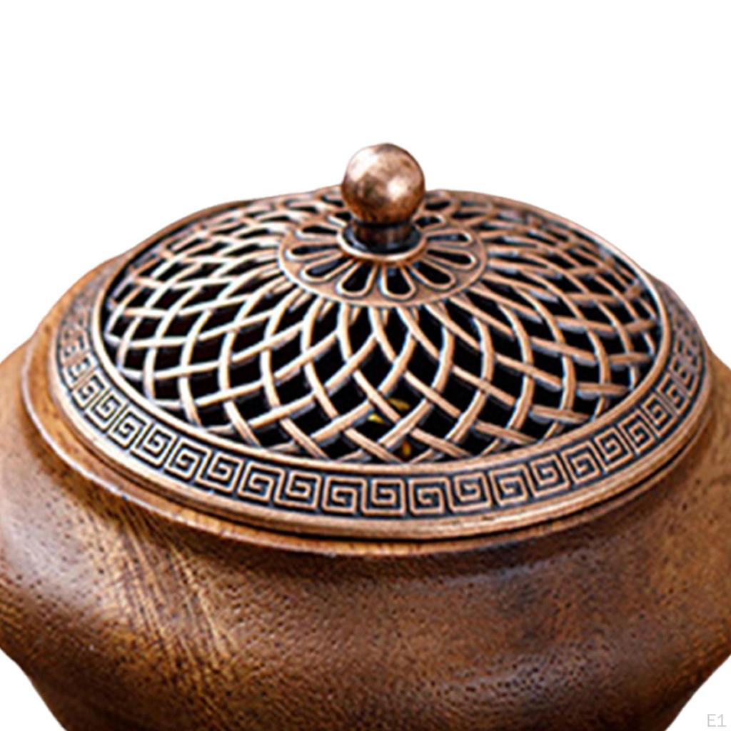 Ornament Kadidelnice Domácí Vůně Dárek k Kolaudaci Stolní Meditace s Víkem pro SPA Kancelář