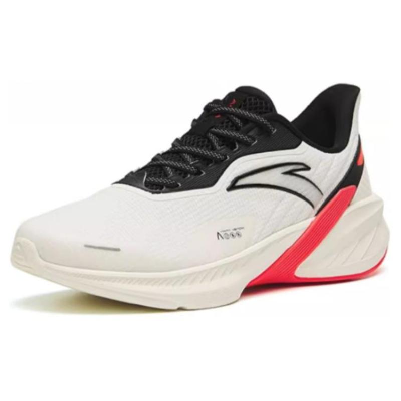 Anta DuCi4 Shock Absorbers With Slip Resistant Features Low Top Running Shoes Men's White Black Red Sneakers 112315520-8