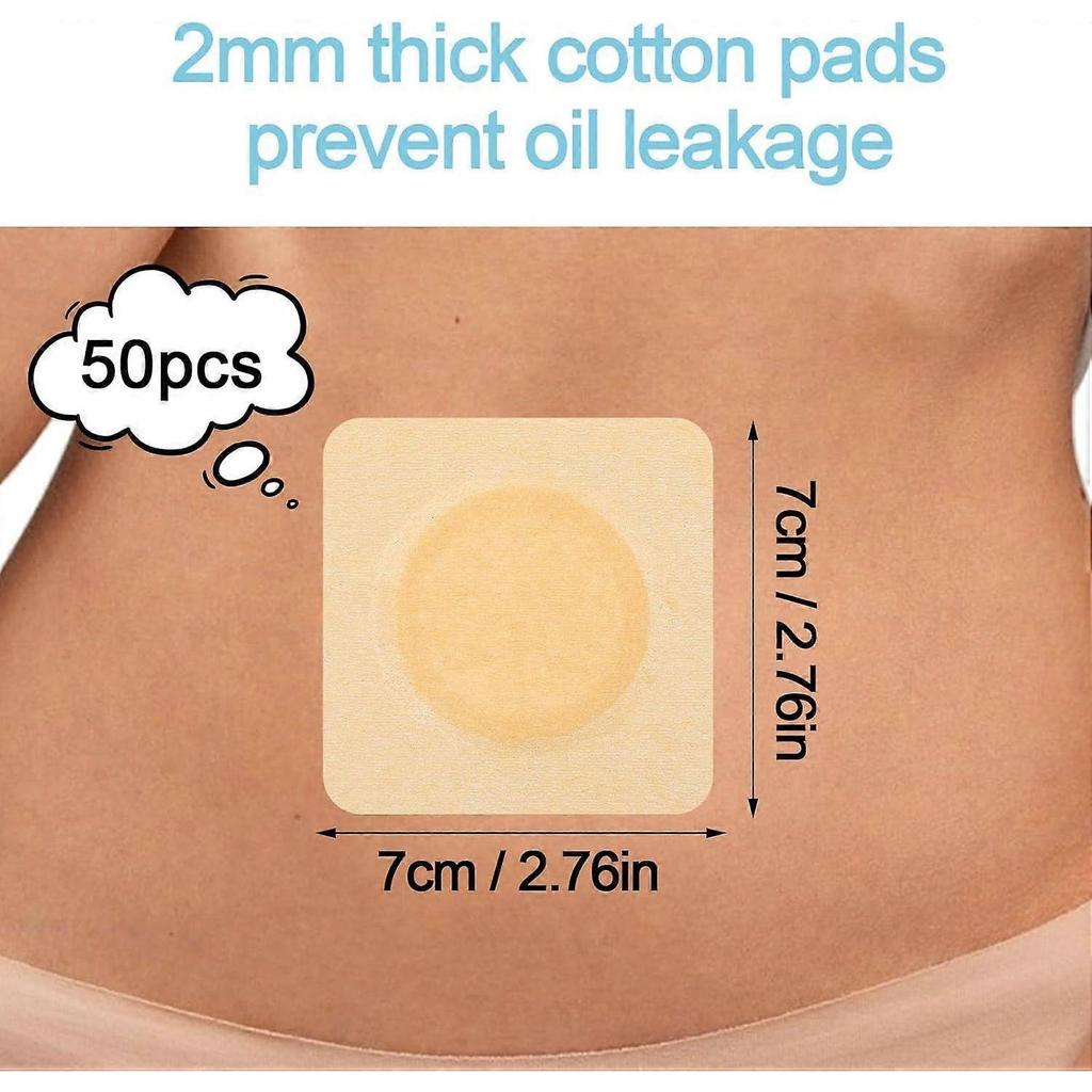 2025 Latest Model 50pcs Disposable Castor Oil Pack Wrap Belly Button(Oil Not