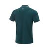 Li Ning Wade Series Simple Comfortable Striped Versatile Casual Pullover Short Sleeve Polo Shirt Men Polo Shirts Dark-Reef-Green APLV007-3